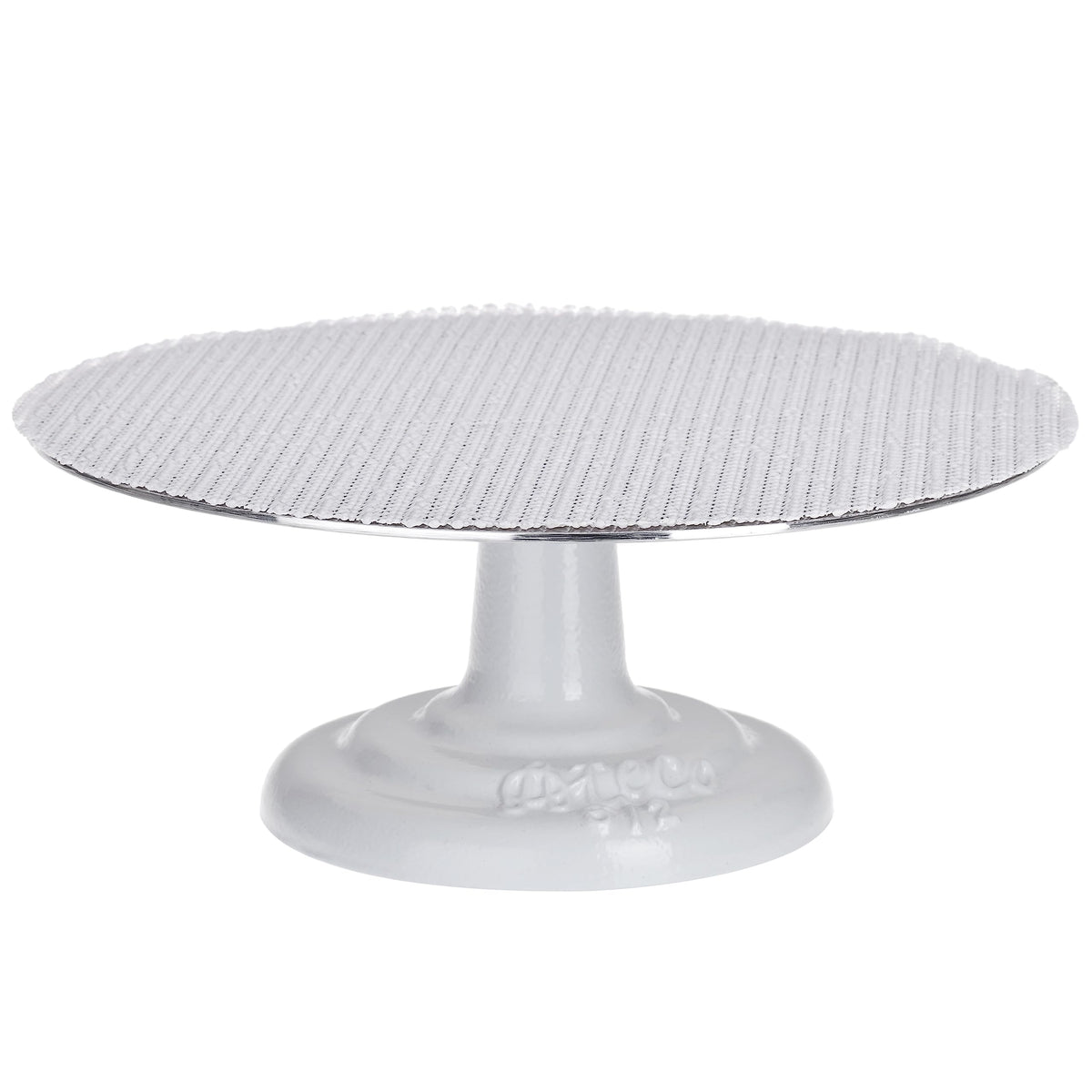 Cast Iron and Non-Slip Pad Cake Stand by Ateco – #612 12" Round, Cast Iron Base, Cast Iron, White