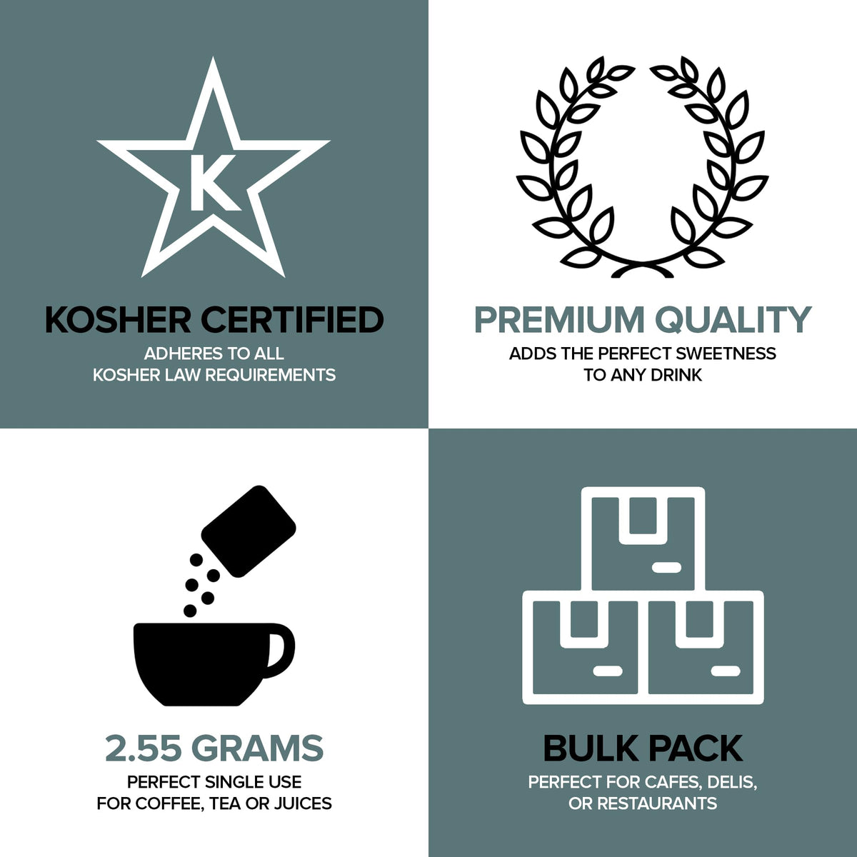 Stock Your Home White / 1000 Count / 1000 White Granulated Sugar