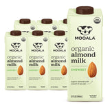 Organic Almond Milk Unsweetened 32 fl oz (Pack of 6) –Shelf-Stable by Mooala – 33.8 Fl Oz