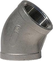 1-1/2" 45 Degree Elbow, 304 Stainless Steel, FNPT, Class 150, 300 PSI, Lot of 5