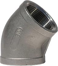1-1/2" 45 Degree Elbow, 304 Stainless Steel, FNPT, Class 150, 300 PSI, Lot of 5