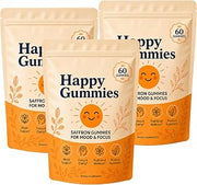Saffron Gummies for Kids, Calm, Focus，3PC | Mood Wellness & Restful Sleep Support, Natural Fruit Flavor, Easy to Take or Mix with Smoothies or Yogurt