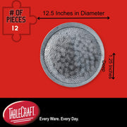 Tablecraft 12 / Round 12.5 Inch Diameter / Silver Platters