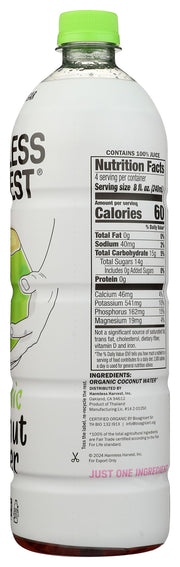 Organic Coconut Water by Harmless Harvest – 32 Fl Oz (Pack of 1), Model 0859078002627