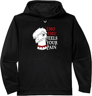 Emo Boy Emo Girl Emu Bird Emocore Punk Aesthetic Goth Performance Hoodie