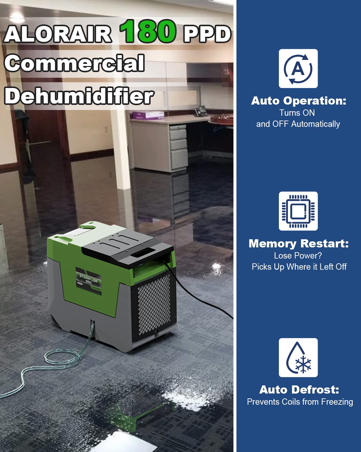 ALORAIR Green / 21*11.6*17.3in / 180.0 pints Dehumidifiers