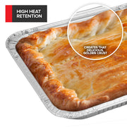 Stock Your Home 90 / 13x10.25x1.75 inches / Silver Disposable Cookware
