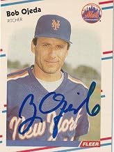Bob Ojeda New York Mets Signed 1988 Fleer Card #147 - Baseball Slabbed Autographed Cards