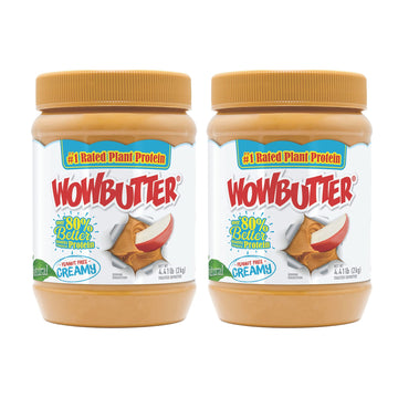 Natural Peanut Free Creamy 4.4lb Jars by WOWBUTTER – 140.8 Ounce (Pack of 1), Pack of 2