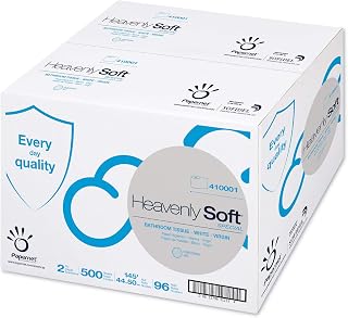 Papernet Heavenly Soft Toilet Tissue, Septic Safe, 2-Ply, White. 4.1-Inch x 146 ft, 500 Sheets/Roll, 96 RL/CT (410001)