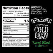 Java House Decaf / 32 Fl Oz (Pack of 1) / 1 Iced Coffee & Cold-Brew