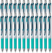 Pentel EnerGel XM BL77 - Retractable Liquid Gel Ink Pen - 0.7mm - 54% Recycled - Turquoise - Set of 24