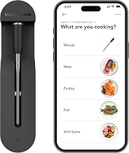 KitchenAid Smart Wireless Rechargable Thermometer, KTH11BM | Waterproof Design, Dishwasher-safe, Long-Range Bluetooth, Ideal for BBQ, grill, air fryer use
