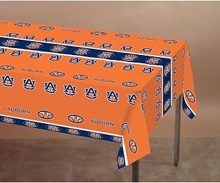 Creative Converting Auburn Tigers Plastic Table Cover, 54"x108"