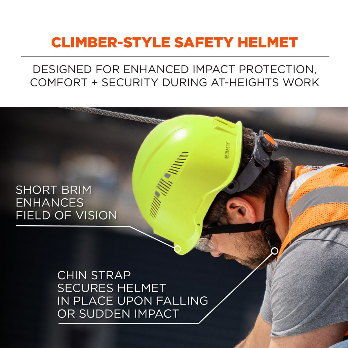 Ergodyne Lime / 6.5 – 8 / Safety Helmet - Type 2, Class C Hard Hats