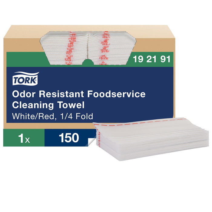Tork Odor Resistant Foodservice Cleaning Cloth White, 1 x 150, 192191