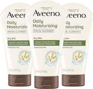 Aveeno Daily Moisturizing Facial Cleanser, 5 fl oz, 3 Pack