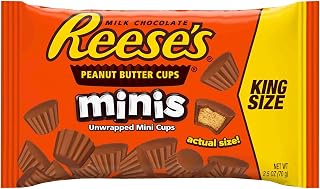 HERSHEY'S Reese's REESE'S King Size Peanut Butter Cups Minis, 2.5 Ounce (110056751)