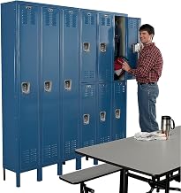 Premium 2-Tier Steel Locker - 12x18x36" Openings - 3 Locker Wide - Unassembled - Gray