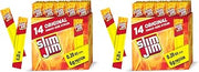 Slim Jim Smoked Meat Sticks, Original Flavor, 6g Protein Per Serving, Snack Size, Easter Basket Stuffer for Men, 0.28 oz. (14 Count) (Pack of 2)