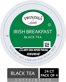 Twinings of London Irish Breakfast Tea K-Cups for Keurig, 24 Count (Pack of 4)