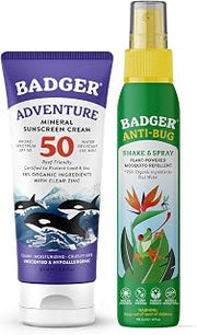 Badger SPF 50 Mineral Sunscreen and Bug Spray 4 fl oz