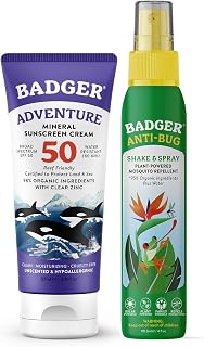 Badger SPF 50 Mineral Sunscreen and Bug Spray 4 fl oz