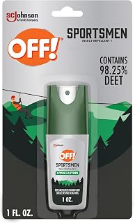 OFF! Deep Woods Sportsmen Insect Repellent Spritz, Maximum Strength with 98% DEET, Bug Spray with up to 10 Hours of Protection, 1 oz | Off! Sportsmen Spritz 1 oz - Waterproof, Long-Lasting Insect Repellent