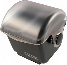 San Jamar Mini Dome Condiment Bar 2 Compartnment with Dome Lid for Kitchen, Bar, And Restaurants, Plastic, 1 Quart, Black