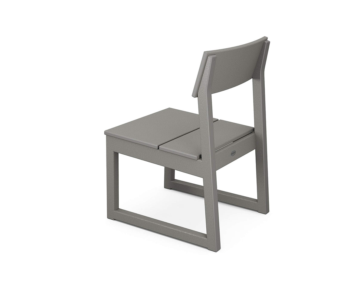 ® Edge Dining Side Chair in Slate Grey by Polywood – High Density Polyethylene (HDPE), Slate Grey, Model EMD100GY