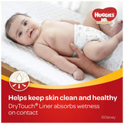 Little Snugglers Baby Diapers by HUGGIES – 52 Count (Pack of 1), Rubber, White