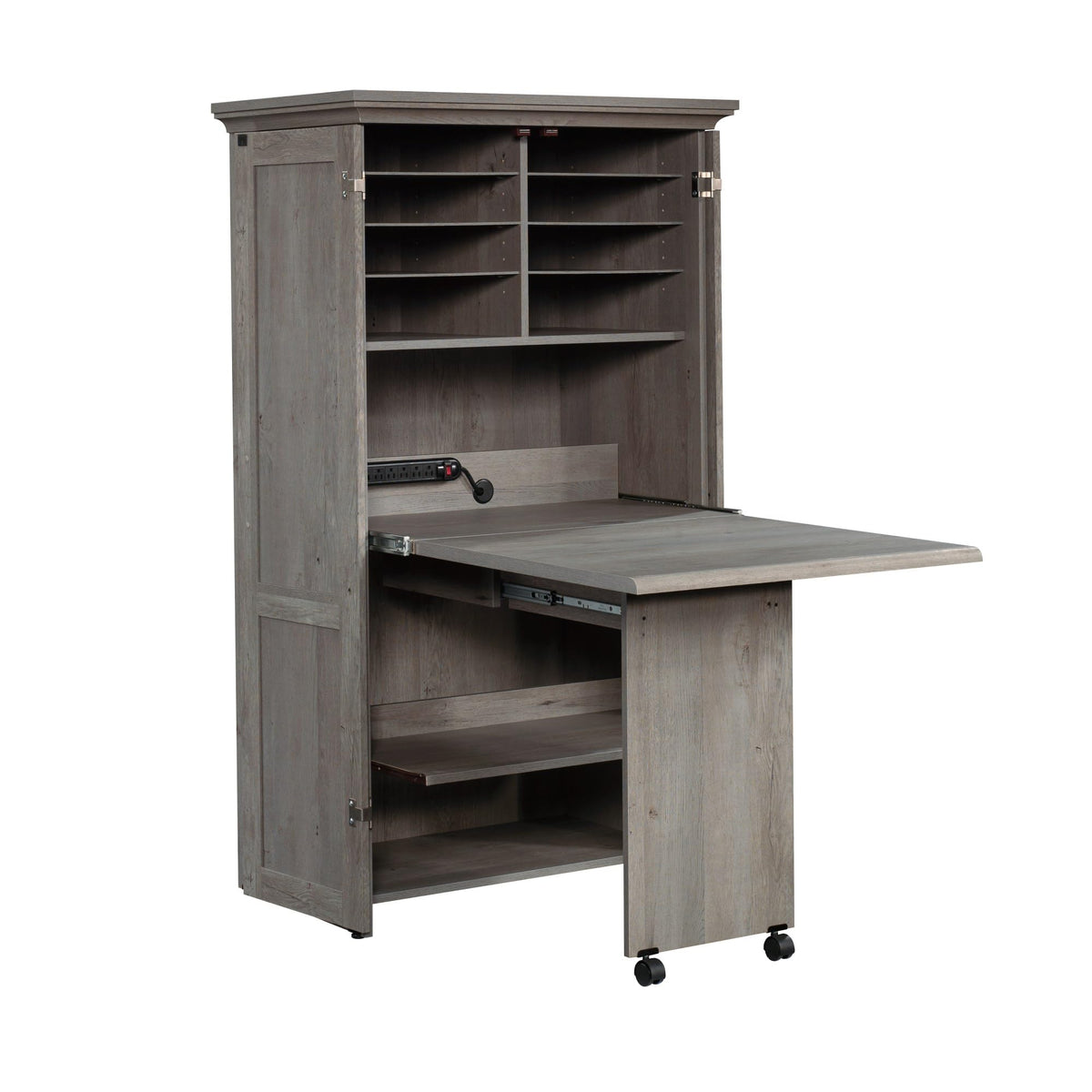 Sauder Mystic Oak / Armoire / L: 35.112" x W: 21.81" x H: 61.58" Sewing Cabinets