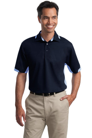Unisex Dry Zone Colorblock Ottoman Polo Navy/Blue Lake by Port Authority – X-Large, Polyester, Navy/ Blue Lake, Model SNM-578335