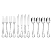 Snowflake Wishes 12-Piece Flatware Set by Oneida – 12 Count, Stainless Steel, Silver, Pack of 12, Model 897702