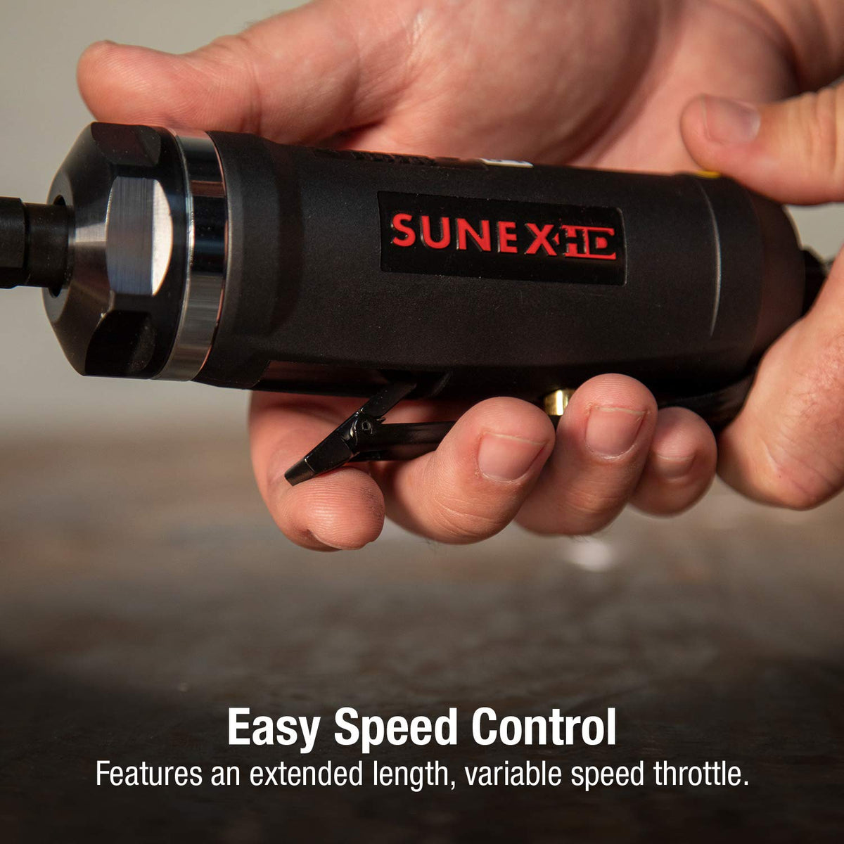 1/4" Drive 1HP Super Die Grinder by Sunex Tools – Die Grinder, Metal, Black Composite, Model SX5210