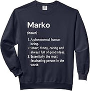 Marko Name Definition Dictionary Comfort Colors Adult Sweatshirt