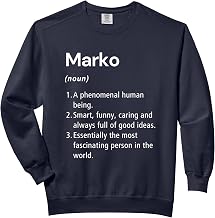 Marko Name Definition Dictionary Comfort Colors Adult Sweatshirt
