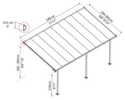 Palram White / 10' x 18' / Modern Awnings