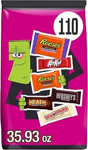 HERSHEY'S Assorted Flavored, Candy Bulk Bag, 35.93 oz (110 Pieces)