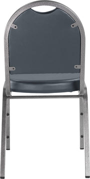 Dome Vinyl Upholstered Padded Stack Chair Midnight Blue by National Public Seating – Vinyl, Midnight Blue, Model 9204-SV