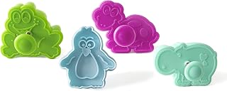 Silikomart Cookie Cutters with Spring Ejection Feature, Mini, Funny Animals, Set of 4