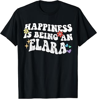 Retro Groovy Happiness is an Elara T-Shirt