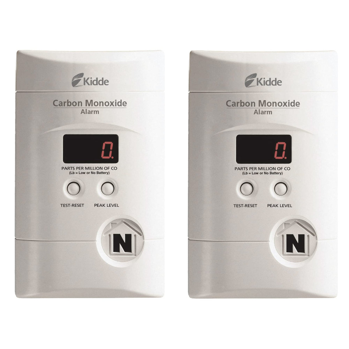 Kidde 2 Pack / White / Detector Carbon Monoxide Detectors