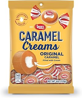 Goetze's Candy Classic Vanilla Caramel Creams, 4 oz Bag | Individually Wrapped Chewy Caramel & Vanilla Cream Treats, Fresh from the Factory
