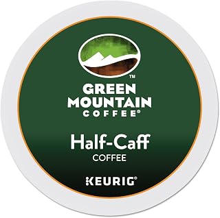 Green Mountain Coffee Roasters Half Caff, Single-Serve Keurig K-Cup Pods, Medium Roast Coffee, 24 Count