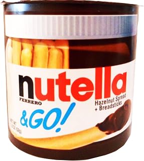 Ferrero Nutella & Go Hazelnut Spread with Breadsticks Combo pack, (24 Count)