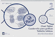 Pacon Chart Tablet, Cursive Cover, 1" Ruled 24" x 16", 30 Sheets