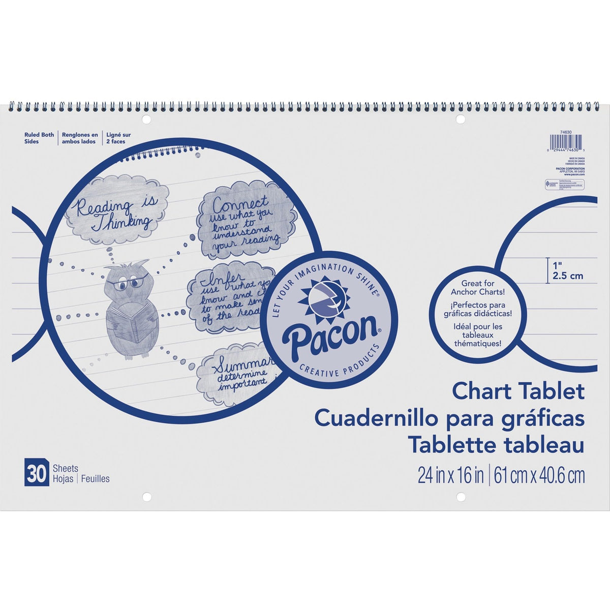 Chart Tablet by Pacon – Paper, White, Model 74630