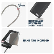 /30 TSA Cable Combination Lock for Hard Cases by ABUS – 30 mm, Stainless Steel, Black, Model 148TSA