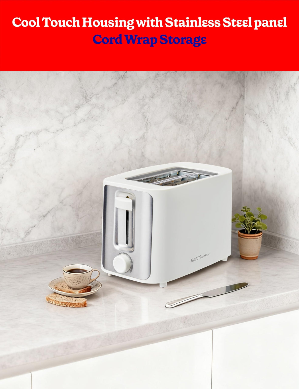 Betty Crocker White / 2-Slice / 1 Toasters